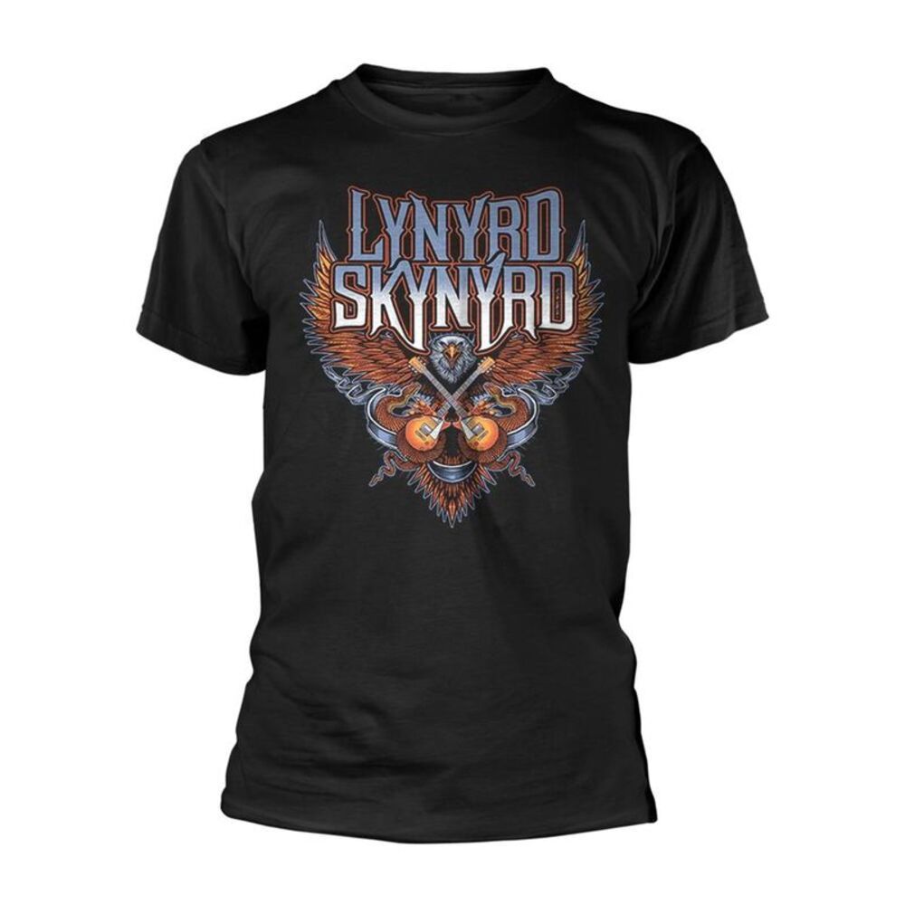 Lynyrd Skynyrd Unisex Adult Crossed Guitars T-Shirt / Black